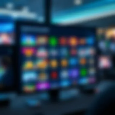 A diverse selection of cryptocurrency games displayed on a screen