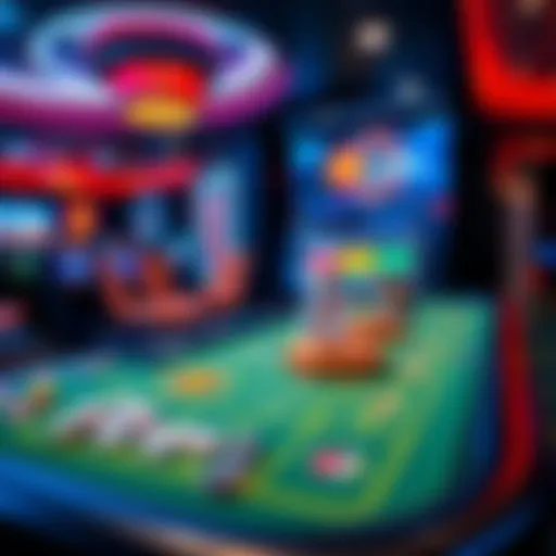 Virtual casino game table showcasing a variety of games