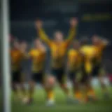 Wellington Phoenix team celebrating a goal