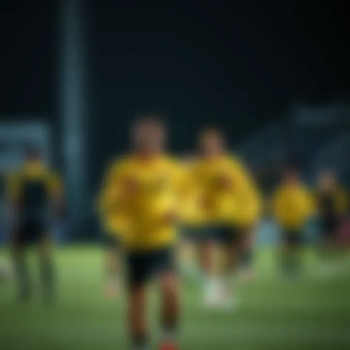 Training session of Wellington Phoenix players