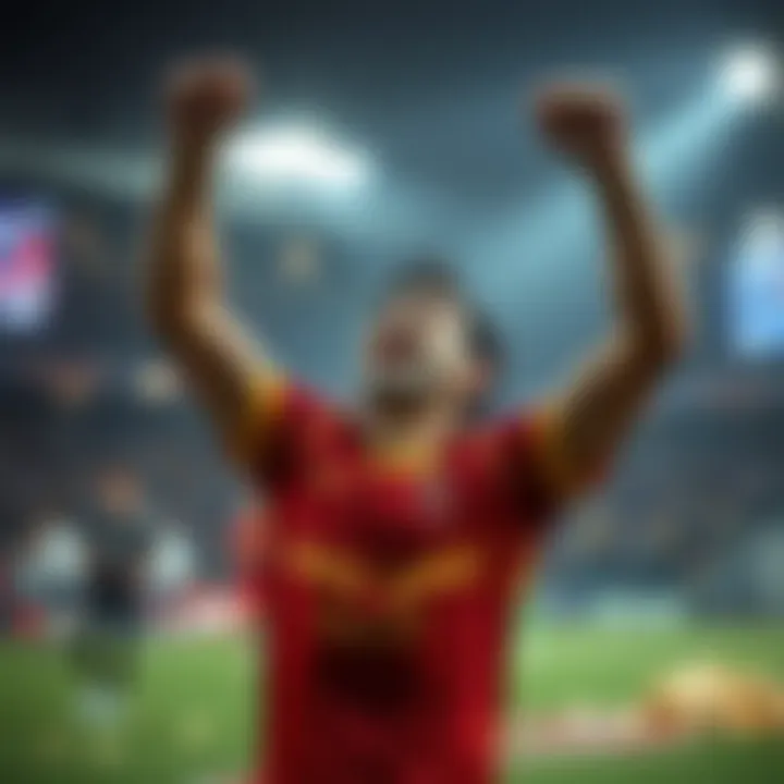 Player celebrating a win in Wolf Gold